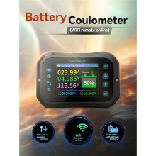 WiFi-Coulomb-Meter, RV-Batteriemonitor, Batteriekapazitätsanzeige, Tester, Leistungs-Volt-Amperemeter für Alle Batterien, 0-50 A