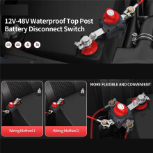 Batterietrennschalter 12 V-48 V Wasserdichter Marine-Oberpfosten-Batterietrennschalter 12 V Batterietrennschalter Master
