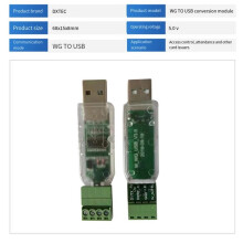 5-V-USB-Zu-Wiegand-Konvertermodul Unterstützt Wg26 Wg34 Wg37 Wg40 USB-HID ASCII