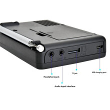 HanRongDa K-603 Senioren-Vollbandradio -Kartenaufnahme MP3-Player Tragbares Radio mit Hintergrundbeleuchtetem LCD, Einschlaftimer