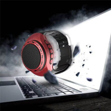 USB Wiederaufladbarer Fahrrad-Audio-Tragbarer Armbanduhr-Lautsprecher Coole Beleuchtung -Kompatibel Sportmusik FM-Radio C