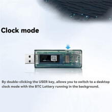 2 Stück NMMiner NM-USB-Chain ESP32 120 KH/S BTC-Lotterieplatine mit USB-Tester USB-A auf TypeC-Messgerät, Verbunden mit Anderem Gerät