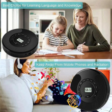 Neuer Tragbarer CD-Player, Dual--Modell, USB-Player, Dual-Stereo-Lautsprecher, AB-Wiederholung, AUX, Wiedergabegeschwindigkeitsregelung,