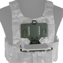 Airsoft-Telefonplatte Molle-Träger Outdoor-Navigationstafel, Schnellzugriff Faltbarer Halter Weste Brusthalterung Wüste