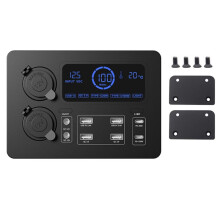 Tragbarer Control Hub mit LED-Leuchten-Adapter, -Powerbox mit LED-Leuchten, 100 W für Wohnmobile, Boote, Display-Powerbox, 12 V B