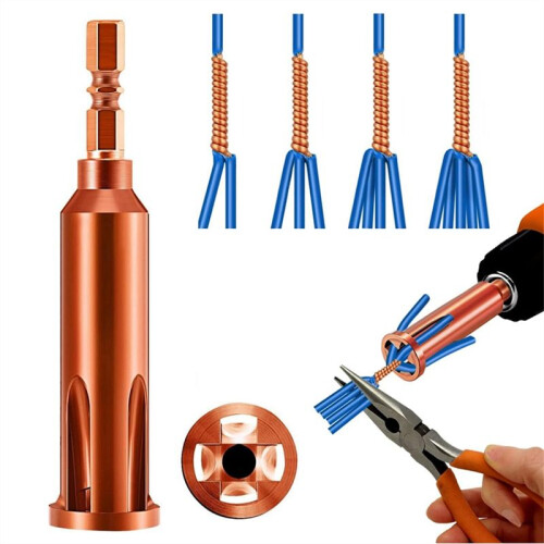 Wire Twisting Tool Cable Wire Stripper and Twister Wire Stripping Tool for Electrician By Drill Driver or Manually 2
