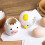 Ceramic Egg White Yolk Separator Filter, Pink, 6.5x5cm 5