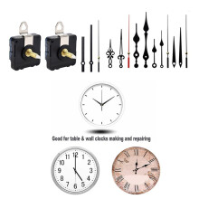 2 Stück 32 mm Langer Schaft DIY Quarzuhrwerk mit 5 Verschiedenen Zeigerpaaren Wanduhrwerk Mechanismus Reparaturteile