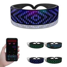 DIY Glänzende Elektronische Futuristische Brille, im Dunkeln Leuchtende -LED-Leuchtbrille, Requisite für Partybar