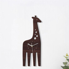 Giraffe Holzuhr Digitale Holzuhr Lautlos Kinderzimmer Kindergarten Wanddekoration Kinderzimmer Wanduhr