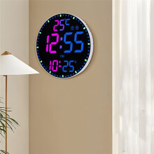 Digitale Elektronische Uhr, Kalender, Wanduhr, Wohnzimmer, Dekorative Wandbehang, Bunte -Uhr A