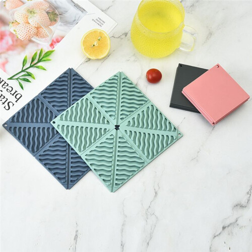 Folding Placemats, Insulation Mats, Tableware Coasters Portable Household Storage Placemats Kitchen Gadgets A 1