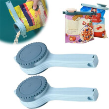 Verschließ- und Ausgießbeutelklemme, Wiederverwendbarer Aufbewahrungsverschlussclip, Kartoffelchipbeutelhalter mit Ausgießer, Lebensmittelclip