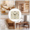 Clock Simple Retro Living Room Decor Silent Desktop Clock Clock Decor Creamy White 5