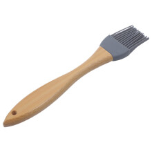 Food Grade Silicone Basting Brush With Wooden Handle, Temperature Resistant, NonStick, Reusable For BBQ And Baking