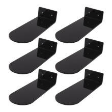 6PCS Black Acrylic Floating Shoe Shelves 7.9in Length