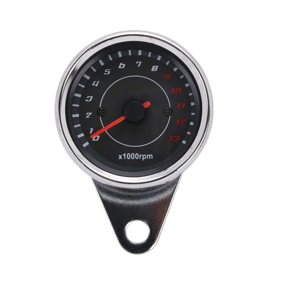 Dual Odometer Gauge Dc 12V Motorcycle Tachometer With Led Backlight 13000 Rpm Electronic Tach Meter Universal Fit 9347817412802