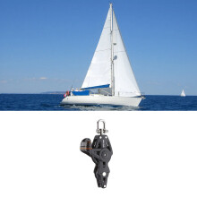 35 Mm 1 3/8 Zoll Single Swivel SchäKel/Ring/Klemmsatz Marine Bearing Pulley für Segeljolle BP-3522F