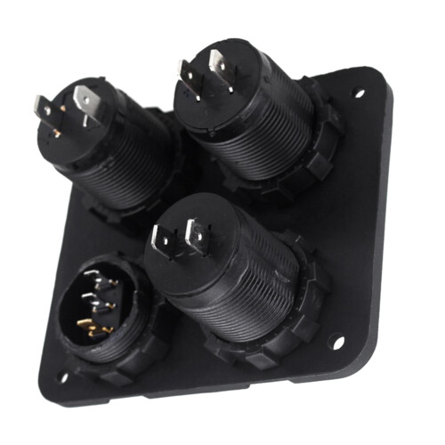DC 12V-24V Car Boat Socket Dual USB Charger Voltme 2