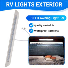 18 LED Markise Licht Leiste 9W 12V Wasserdicht 506Mm Veranda Streifen Lampe für Camping Wohnwagen Lastwagen RV Boot