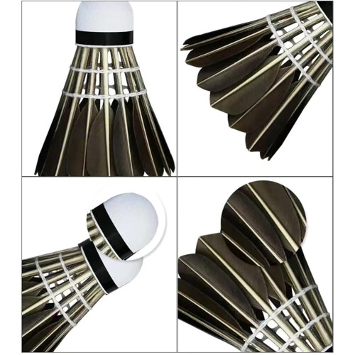 Professional Shuttlecocks Duck Feather Badminton Shuttlecocks 12 Pack Durable Stable Balanced 1