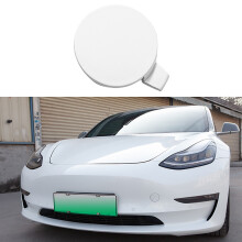 Auto Weiß Front StoßStange Abschlepphaken Kappe Abdeckung Passend für  Model 3 2017-2021 ABS 1St