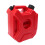 Motorcycle Red 3L Backup Fuel Tank Plastic Petrol 6