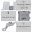White Projector Wall Mount Bracket Adjustable Ceiling Hanging Holder Universal Hanger For Most Projectors 3