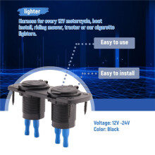 KFZ Auto Motor 2 Fach Zigarettenanzuender Steckdose Adapter 12V/24V Wasserdicht