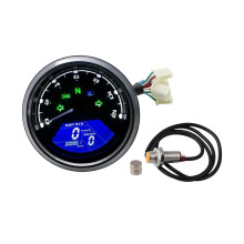 Motorcycle Digital Tachometer 12000 RPM Gauge with Precise Speed Display and Fuel Indicator