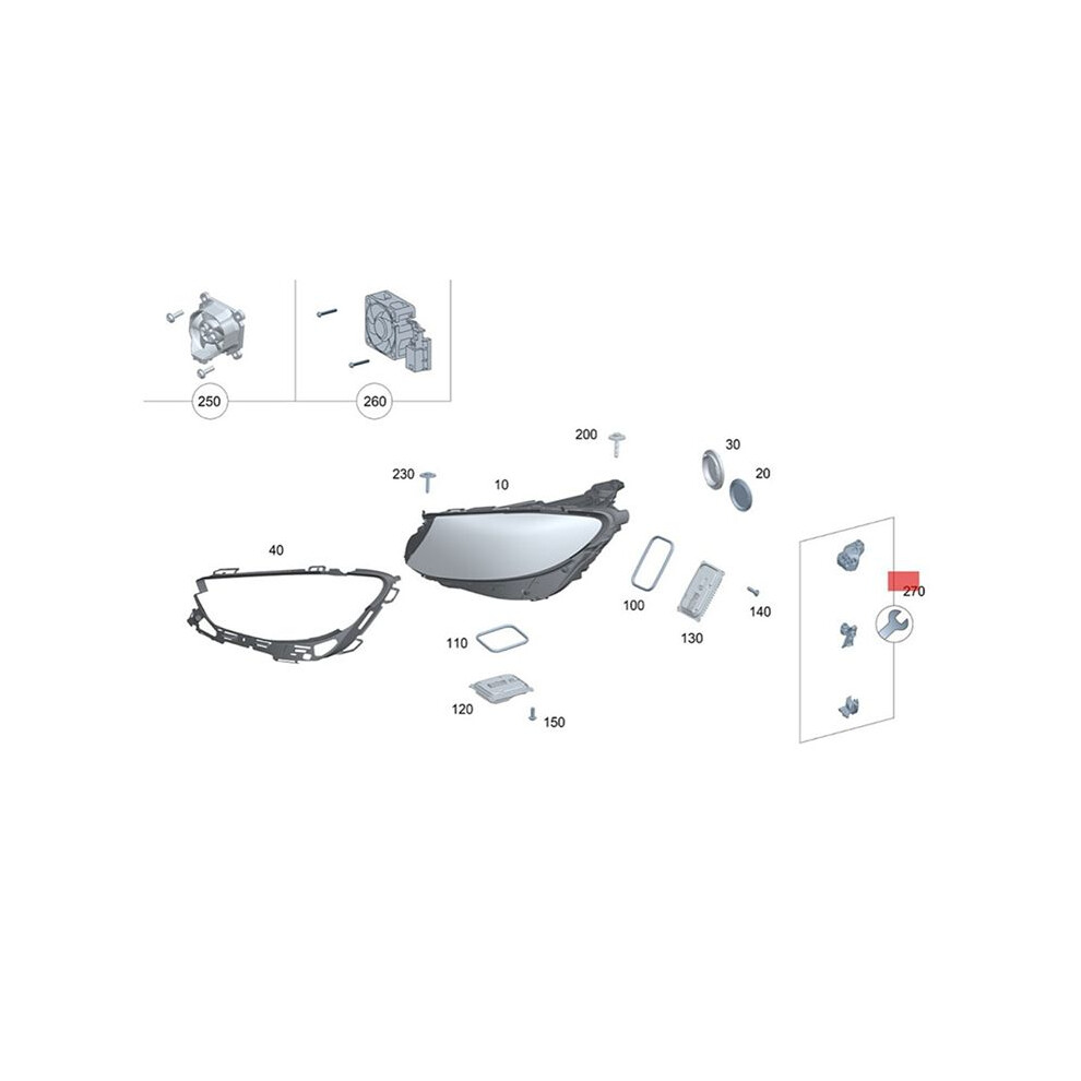 A2138202200 Right Headlight Bracket Repair Kits For E W213 W238 2016-2020 Headlight Fixed Holder Screw 6132455686424