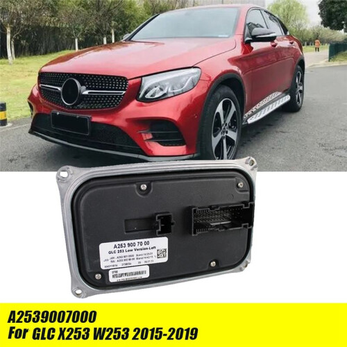 A2539007000 Left Side LED Headlight Module for   GLC X253 W253 2015-2019 Programmable Control Unit Ballast 2