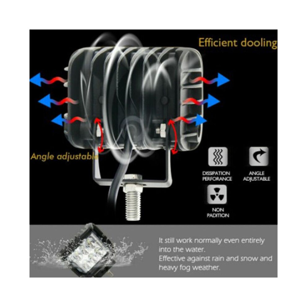 Auto Triple Side Ed Work Dome Burst Flashing Head Spot Strobe Led Auto Supplies A Light 6132083815982