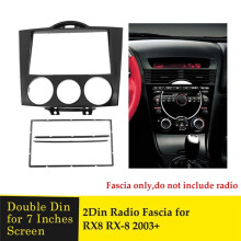 2Din Autoradio-Blende für RX-8 RX8 2003-2008 Armaturenbrett Video DVD-Player Blendenrahmen Montageleiste