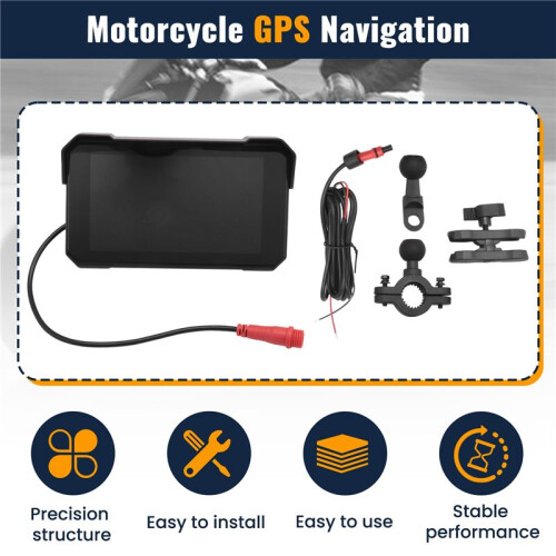 5 Inch Motorcycle Portable GPS Navigation Screen Wireless Carplay Android Auto IP68 Waterproof Display 2