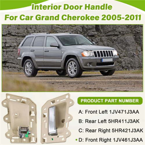 Car Inside Interior Door Handle for  Grand Cherokee 2005-2011 Front Right 1JV461J3AA 1
