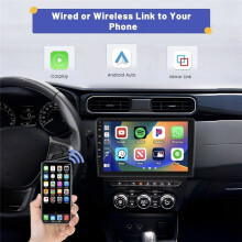 Android 13 Autoradio Kabelloses Carplay Android Auto, 2 Din 10 Zoll Touchscreen Autoradio GPS WiFi Rückfahrkamera