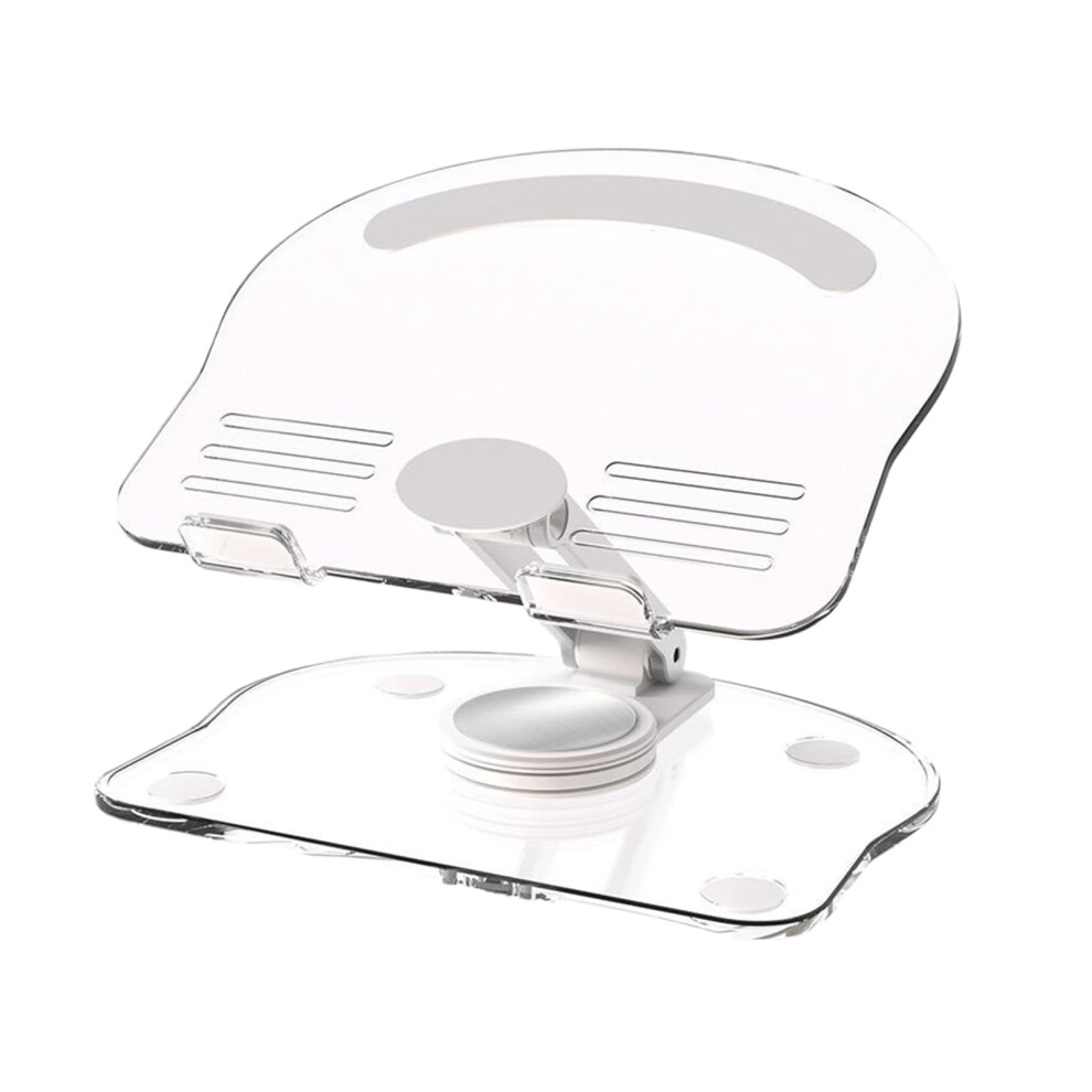 Adjustable 360 Rotation Tablet Stand And Phone Holder, Foldable Antislip Desktop Mount, White 9382693246462
