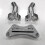 3-1/2 Inch Pullback Handlebar Risers & Top Clamp Kit for  Dyna Softail Fat Boy 3