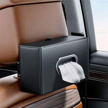 Auto-Taschentuchbox-Halter Aus Leder für Mittelkonsole im Auto, Armlehne, Serviettenbox, Sonnenblende, Rücksitz-Taschentuchetui mit Befestigungsgurt