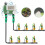 Intelligent Sprinkler System, 2Outlet Irrigation Controller, LED Display, Aluminum Material, Irrigation Timer For Patio 2