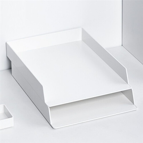 Stackable Storage Box Desktop Shelf Tray Storage Box Tray 2