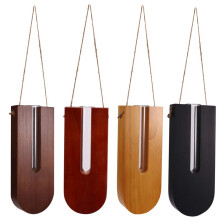 Arreglo Floral de Madera Maciza Nuevo Estilo Chino Soporte para Plantas Hidropónicas Colgante de Pared Hidropónico Simple Montado en la Pared