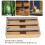 Natural Bamboo Plastic Wrap Dispenser 33.7x21.5x8.7cm 3