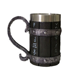Bicchiere da Birra A Botte In Acciaio Inossidabile per Bevande Calde Boccale da Birra per Birra Fredda Tazza da Viaggio con Coperchio Ermetico Filtro