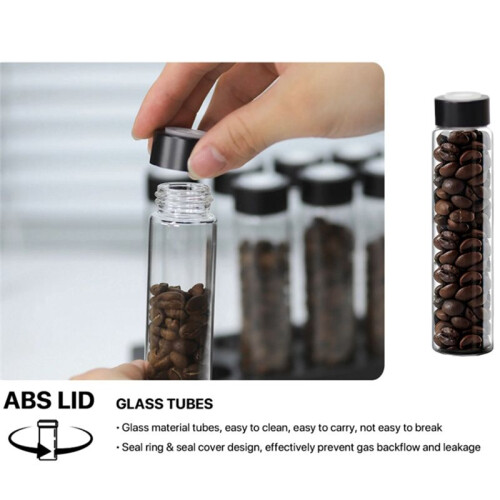 Coffee Beans Storage Container Display Rack Tea Tube Bottle Espresso Coffee Accessories Tool Coffeware Sets 2