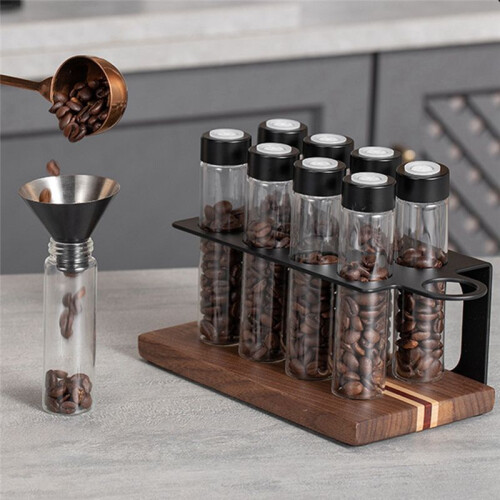 Coffee Beans Storage Container Display Rack Tea Tube Bottle Espresso Coffee Accessories Tool Coffeware Sets 1