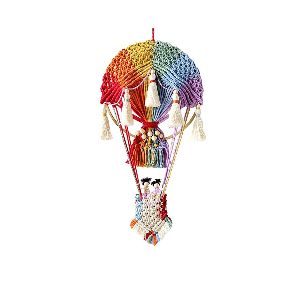 Hot Air Balloon Wall Hanging Hand-Woven  Wall Decor Bohemian Home Decor Room Background Multicolor