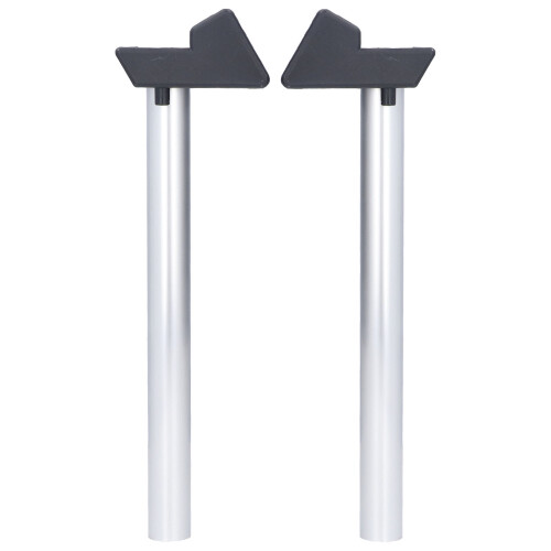 Rain Gutter Drainage Set 2Pcs Silver Greenhouse Downpipe Water Butt Gutter Kit