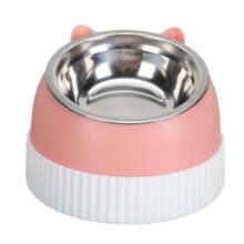 Slow Feeding Elevated Cat Bowls Tilted Dog Bowl 15 Angle, Arthritis Support Senior Cat Friendly Whisker Relief Spill Proof Double Bowl Design